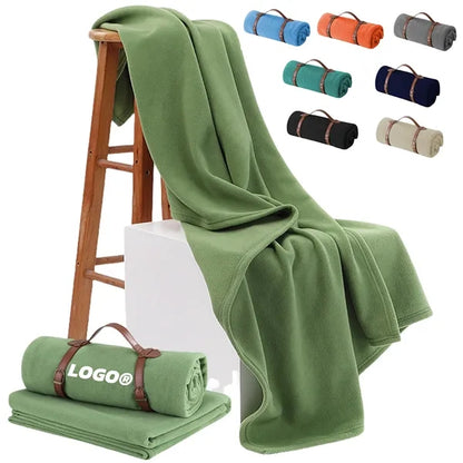 Warm Fleece Yoga Blanket For Home Outdoor And Travel Use
