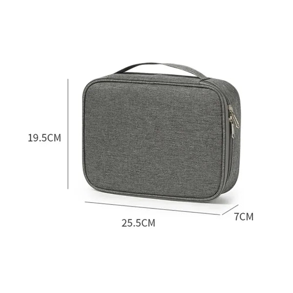 Double-Layer Travel Electronics Organizer Bag