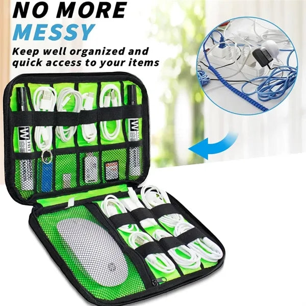 Compact Travel Electronics Organizer Pouch