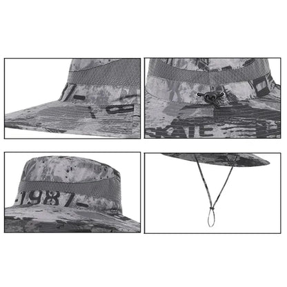 Camo Solar Powered Bucket Hat with Cooling Fan