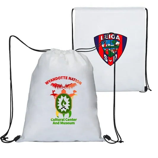 Full Color Bag Non-Woven Drawstring Backpacks (11"x12")