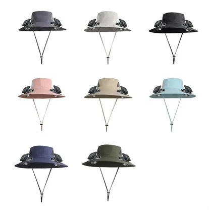 Ventilated Solar Powered Fan Hat for Sun Protection