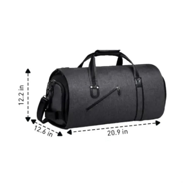 50L Travel Duffel Bag with Shoe Compartment & Trolley Sleeve