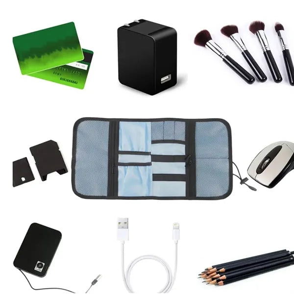 Roll-Up Travel Electronics & Cable Organizer
