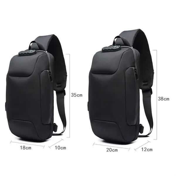 Anti-Theft Sling Bag with USB Charging Port