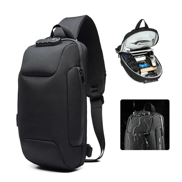 Anti-Theft Sling Bag with USB Charging Port