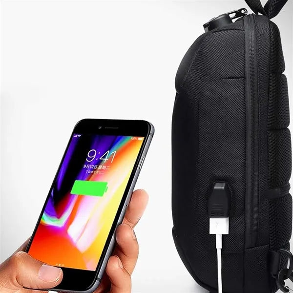 Anti-Theft Sling Bag with USB Charging Port