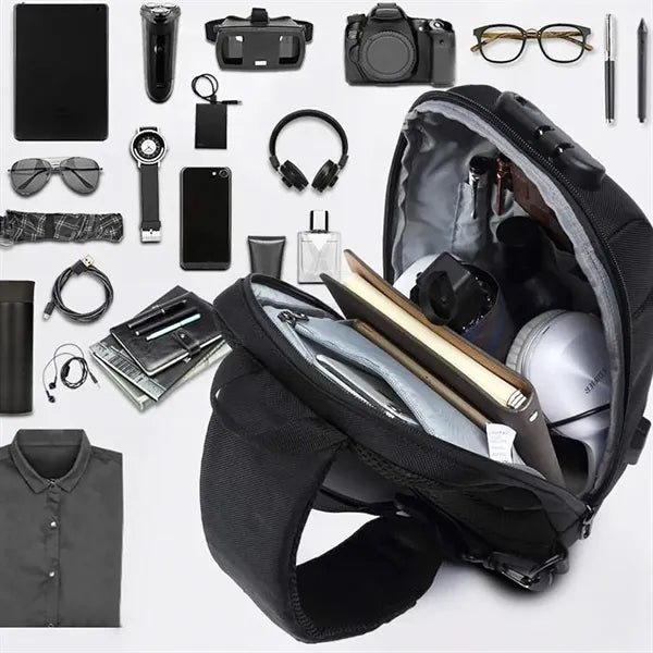 Anti-Theft Sling Bag with USB Charging Port