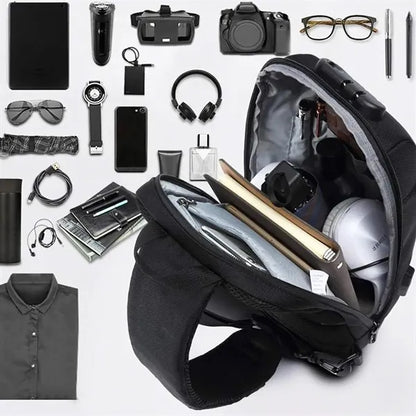 Anti-Theft Sling Bag with USB Charging Port