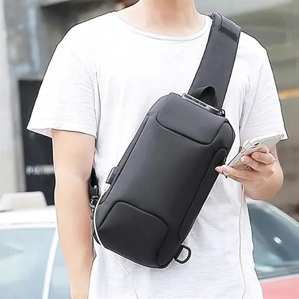 Anti-Theft Sling Bag with USB Charging Port