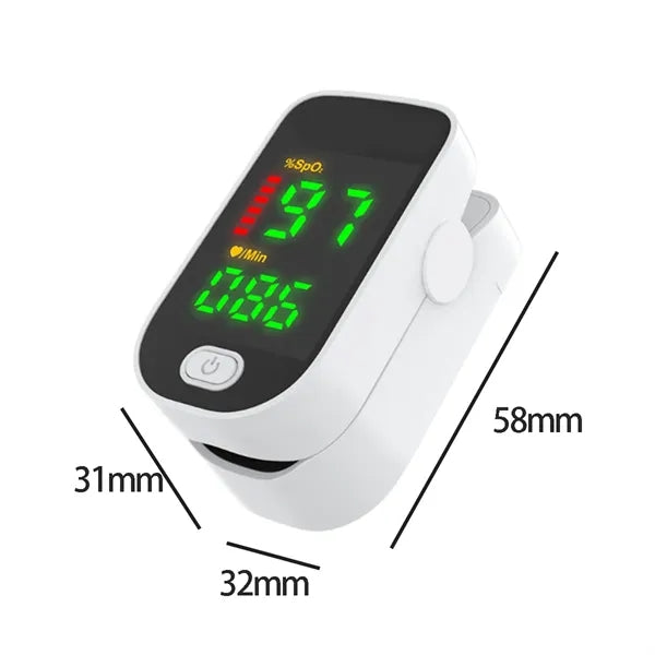 Fingertip Pulse Oximeter with SpO2 and Pulse Rate Display