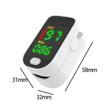 Fingertip Pulse Oximeter with SpO2 and Pulse Rate Display