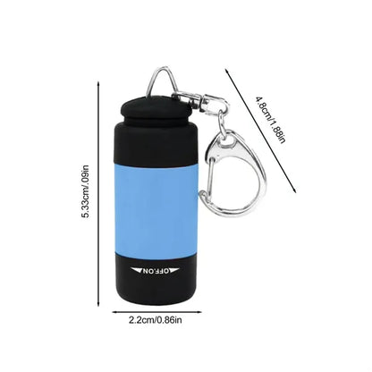 Mini LED Flashlight Keychain with Carabiner Clip