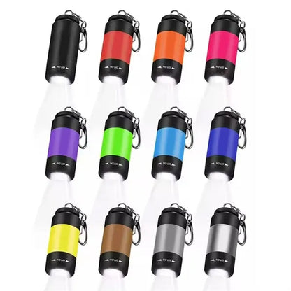 Mini LED Flashlight Keychain with Carabiner Clip