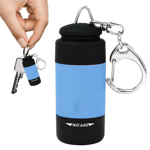 Mini LED Flashlight Keychain with Carabiner Clip