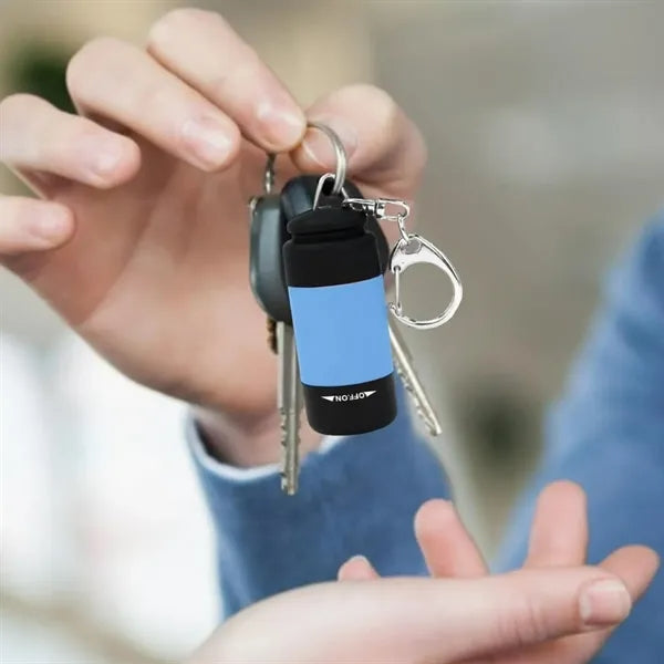 Mini LED Flashlight Keychain with Carabiner Clip