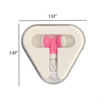 Colorful In Ear Headphones With Tangle Free Cord Case