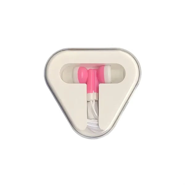 Colorful In Ear Headphones With Tangle Free Cord Case