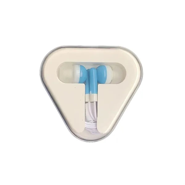 Colorful In Ear Headphones With Tangle Free Cord Case