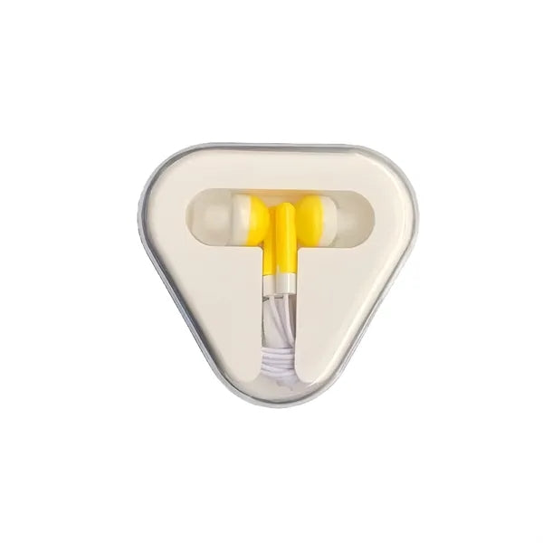 Colorful In Ear Headphones With Tangle Free Cord Case