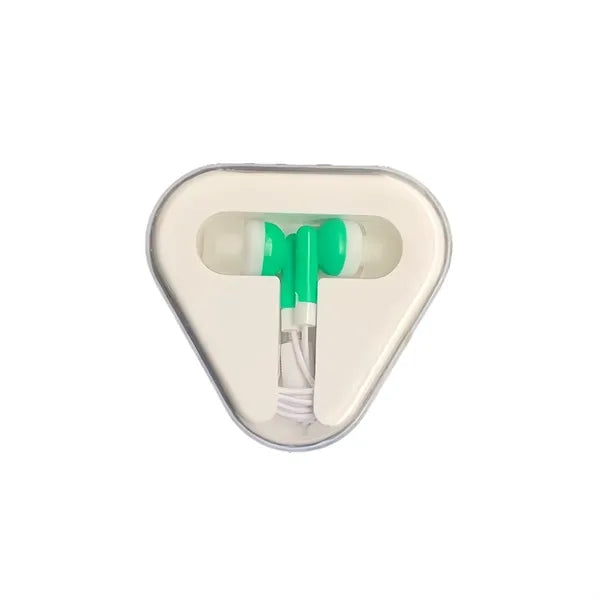 Colorful In Ear Headphones With Tangle Free Cord Case