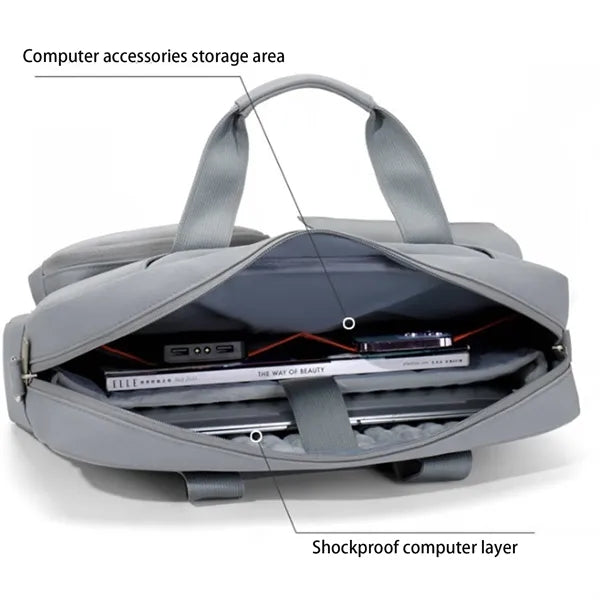 Shockproof Laptop Bag With Air Cushion Multi Compartment