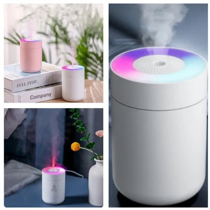 Portable LED Atmosphere Lamp Humidifier For Home Car