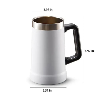 Large Capacity Stainless Steel Beer Mug With Handle