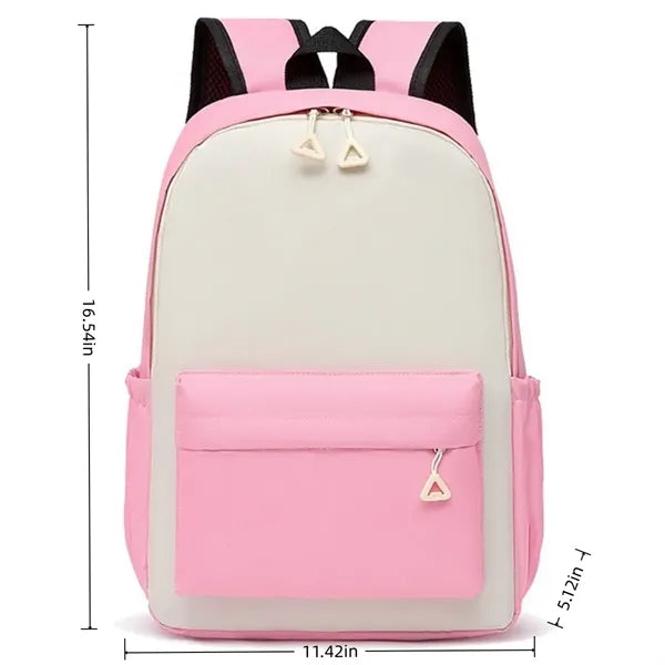 Minimalist Colorblock School Backpack