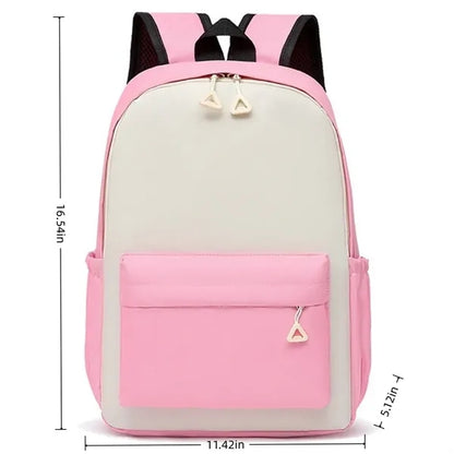 Minimalist Colorblock School Backpack