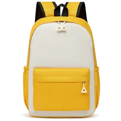 Minimalist Colorblock School Backpack