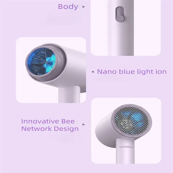 Foldable Portable Hair Dryer With Powerful Airflow Design