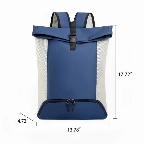 17L Sporty Travel Backpack Mesh Sides For Fitness Outdoor