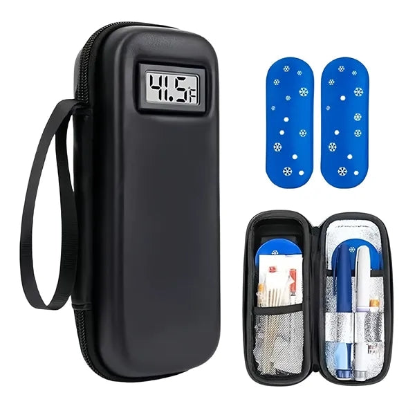 Insulin Cooler Bag With Digital Thermometer 2 Ice Packs