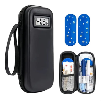Insulin Cooler Bag With Digital Thermometer 2 Ice Packs