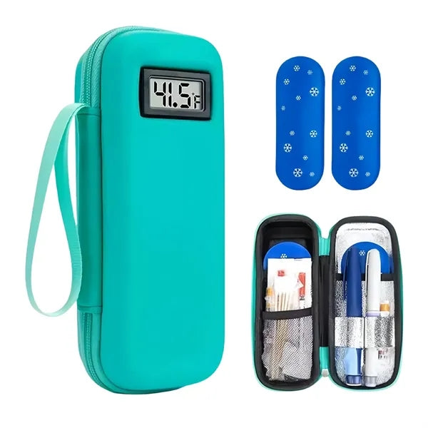 Insulin Cooler Bag With Digital Thermometer 2 Ice Packs