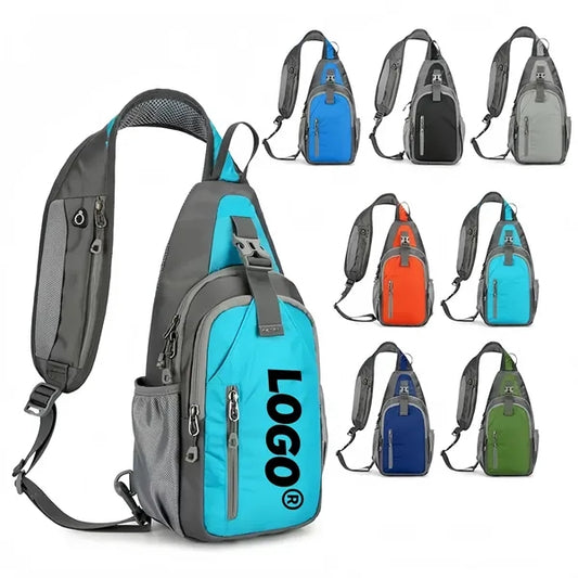 Multi Color Sling Backpack With Zippered Pockets