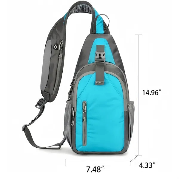 Multi Color Sling Backpack With Zippered Pockets