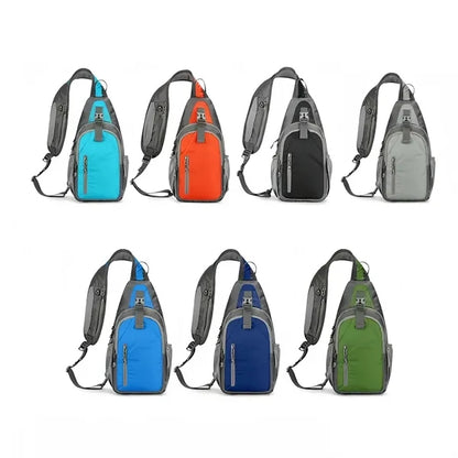 Multi Color Sling Backpack With Zippered Pockets