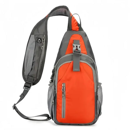 Multi Color Sling Backpack With Zippered Pockets