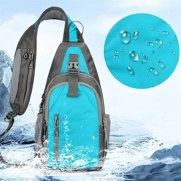 Multi Color Sling Backpack With Zippered Pockets