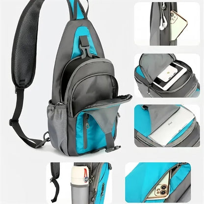 Multi Color Sling Backpack With Zippered Pockets