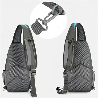 Multi Color Sling Backpack With Zippered Pockets