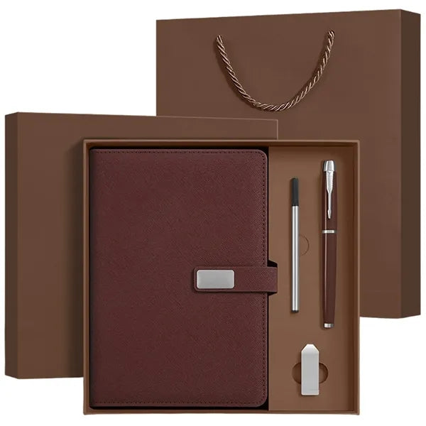 Business Gift Set With Notebook Pen USB And Gift Bag