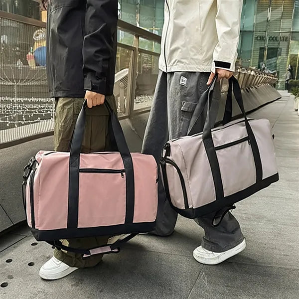 Large Capacity Travel Duffel Bag With Shoulder Strap Handle