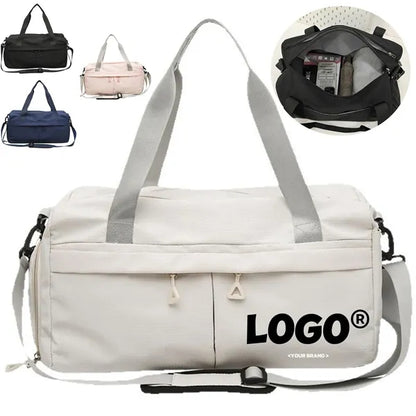 Sports Gym Duffel Bag With Wet Dry Separation And Shoe Compa