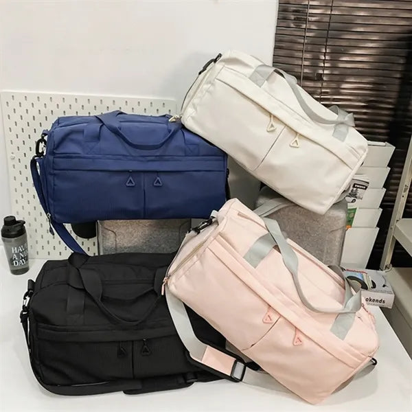 Sports Gym Duffel Bag With Wet Dry Separation And Shoe Compa