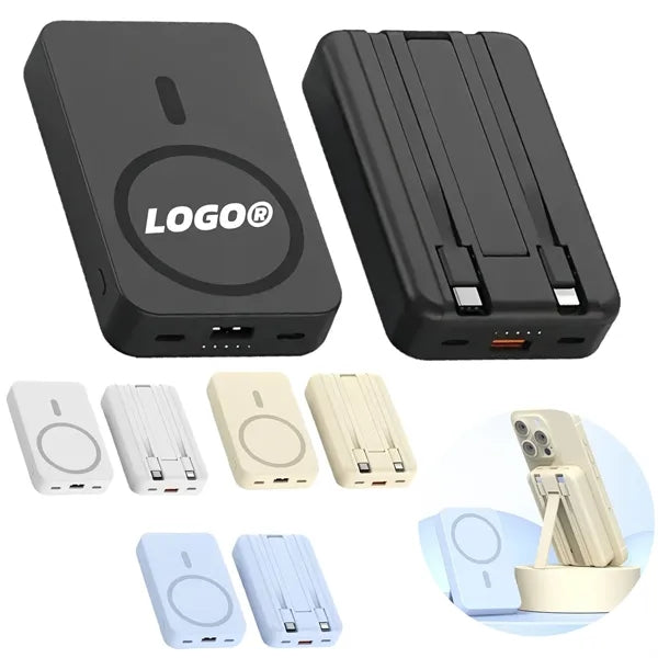 10000mAh Magnetic Wireless Power Bank Portable Stand