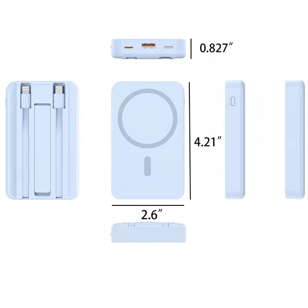 10000mAh Magnetic Wireless Power Bank Portable Stand