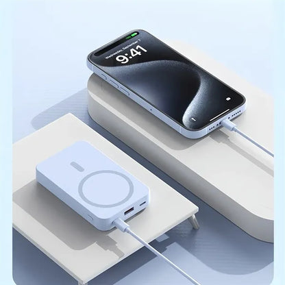 10000mAh Magnetic Wireless Power Bank Portable Stand